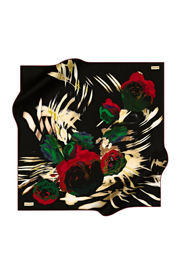 Renkli 90X90 Pierre Cardin Tivil Eşarp - 1