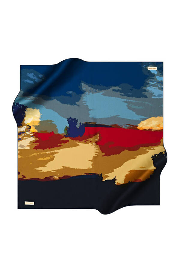 Renkli 90X90 Pierre Cardin Tivil Eşarp - 1