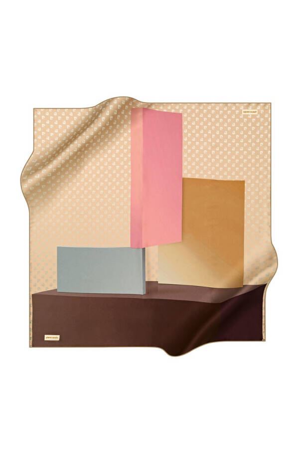 Geometrik Desenli 90X90 Pierre Cardin Tivil Eşarp - 1