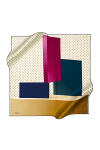 Geometrik Desenli 90X90 Pierre Cardin Tivil Eşarp 