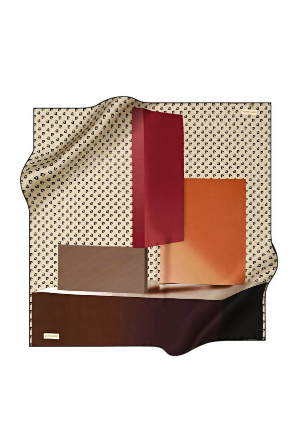 Geometrik Desenli 90X90 Pierre Cardin Tivil Eşarp - 1