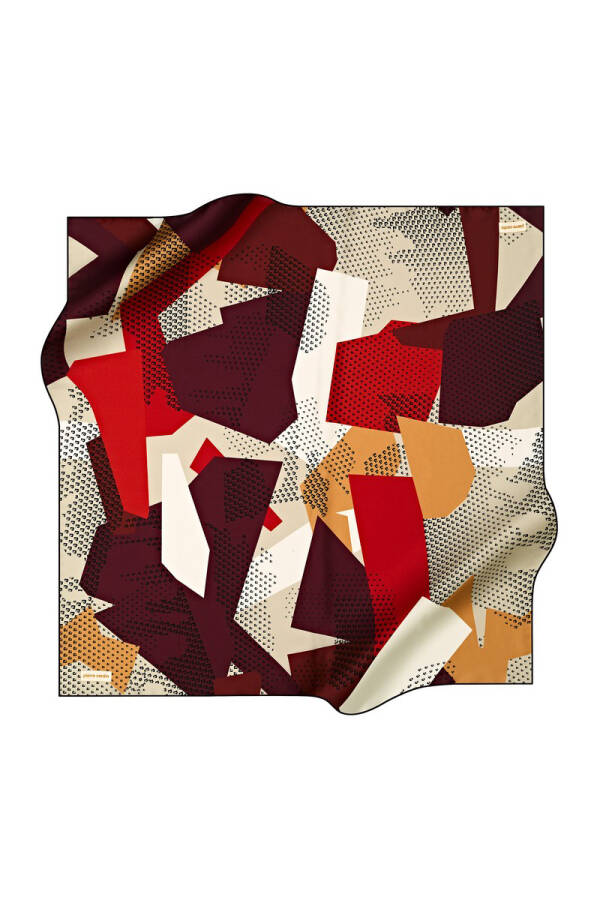 Geometrik Desenli 90X90 Pierre Cardin Tivil Eşarp - 1