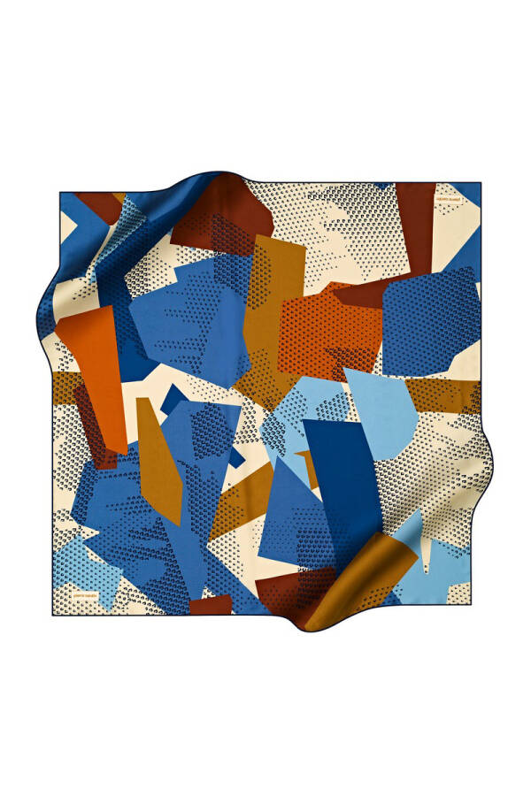 Geometrik Desenli 90X90 Pierre Cardin Tivil Eşarp - 1