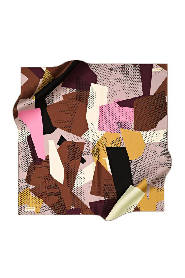 Geometrik Desenli 90X90 Pierre Cardin Tivil Eşarp - 1