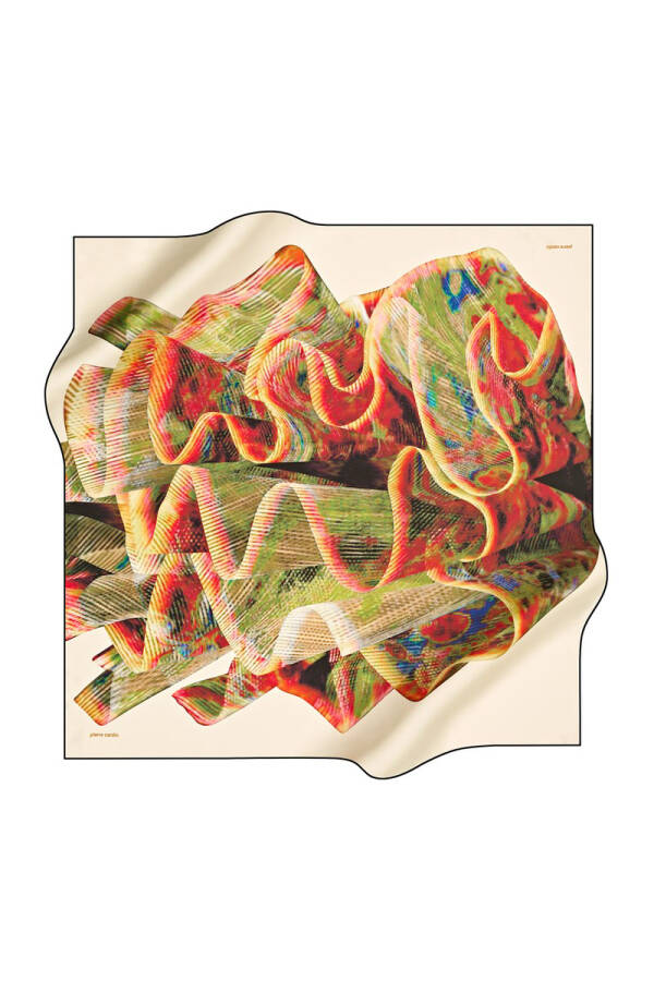 Geometrik Desenli 90X90 Pierre Cardin Tivil Eşarp - 1