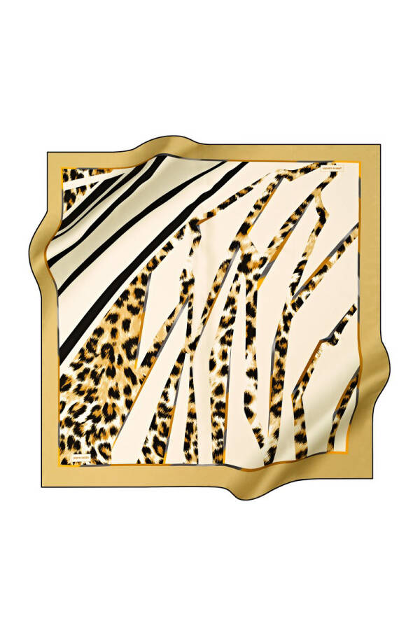 Geometrik Desenli 90X90 Pierre Cardin Tivil Eşarp - 1