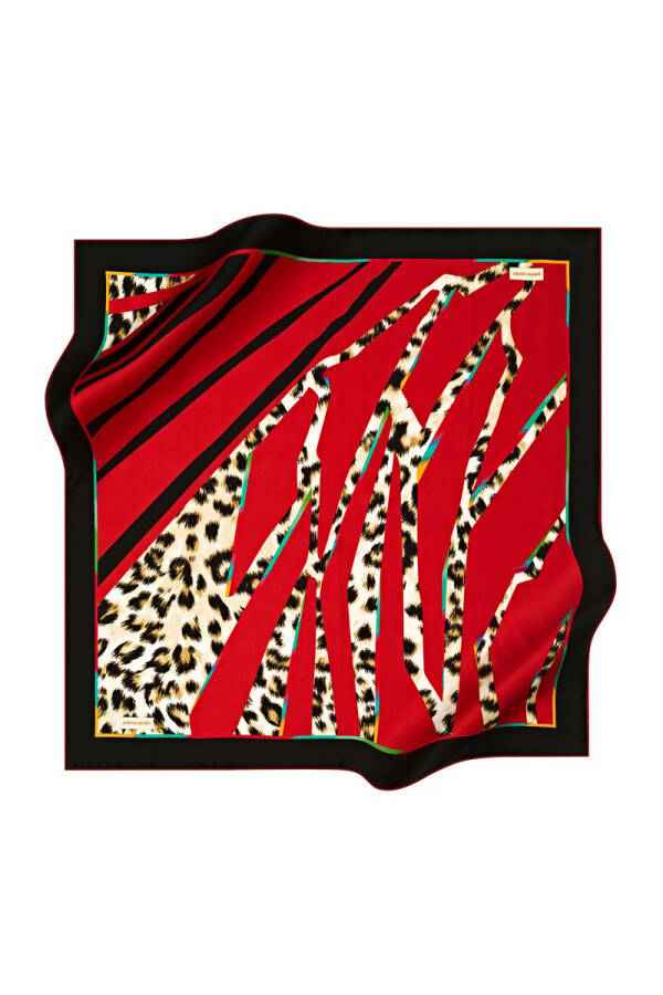 Geometrik Desenli 90X90 Pierre Cardin Tivil Eşarp - 1