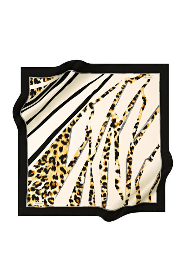 Geometrik Desenli 90X90 Pierre Cardin Tivil Eşarp - 1