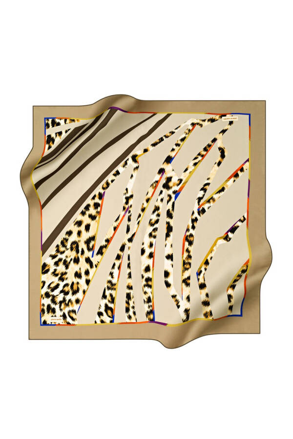Renkli 90X90 Pierre Cardin Tivil Eşarp - 1