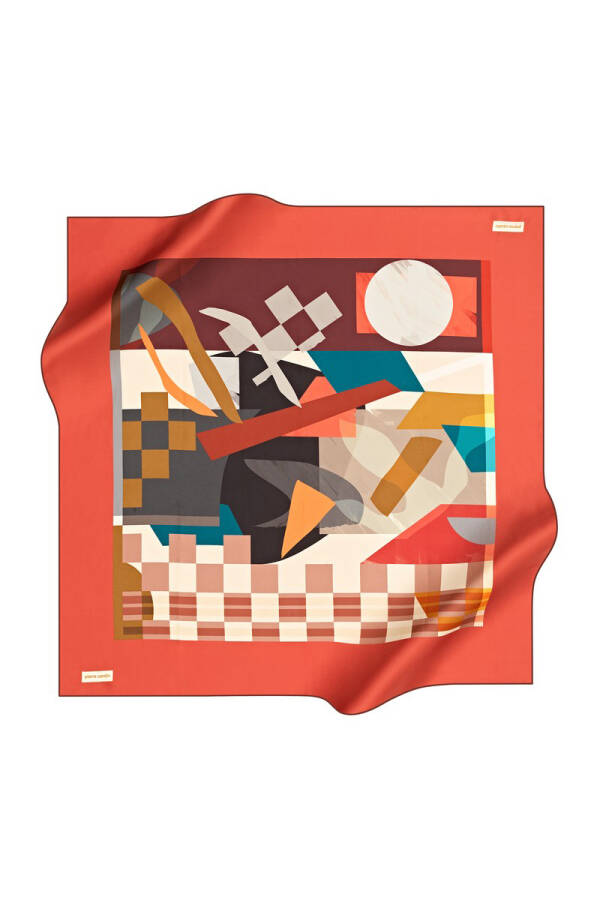 Geometrik Desenli 90X90 Pierre Cardin Tivil Eşarp - 1