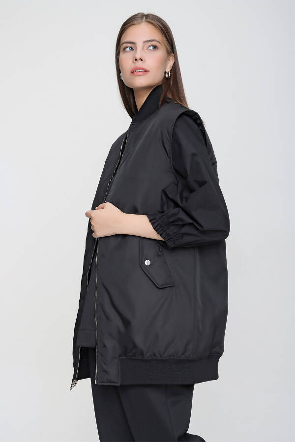 Siyah Bomber Yelek - 2