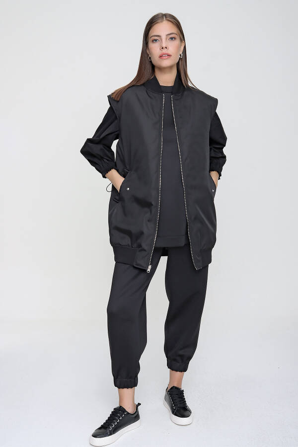 Siyah Bomber Yelek - 3