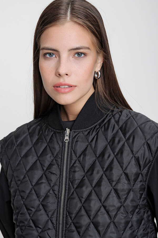 Siyah Bomber Yelek - 7