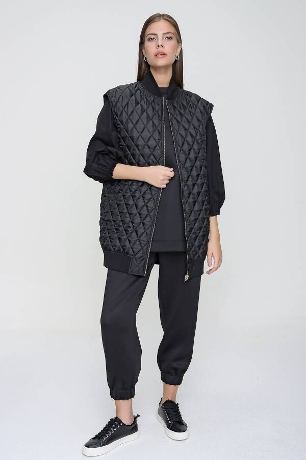 Siyah Bomber Yelek - 4