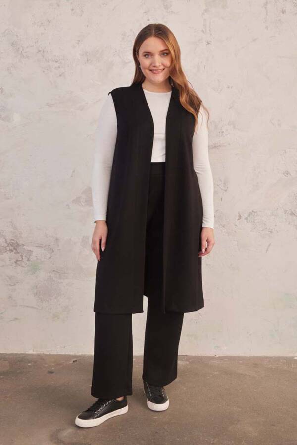 Siyah Örme Yelek - 1
