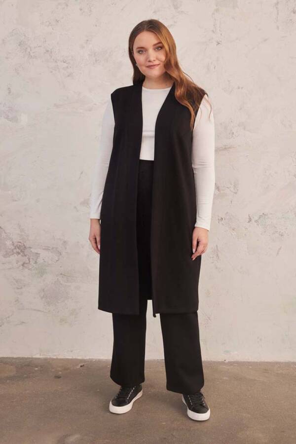 Siyah Örme Yelek - 2