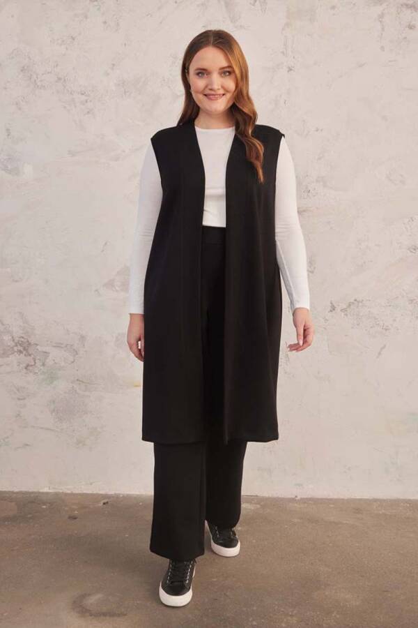 Siyah Örme Yelek - 3