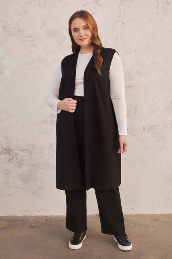 Siyah Örme Yelek - 4