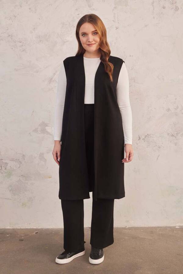Siyah Örme Yelek - 5