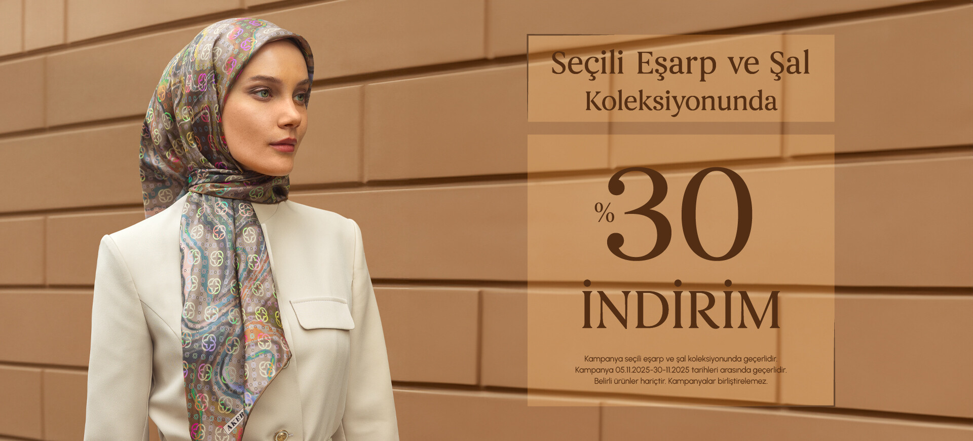 EŞARP VE ŞALLARDA % 30 İNDİRİM