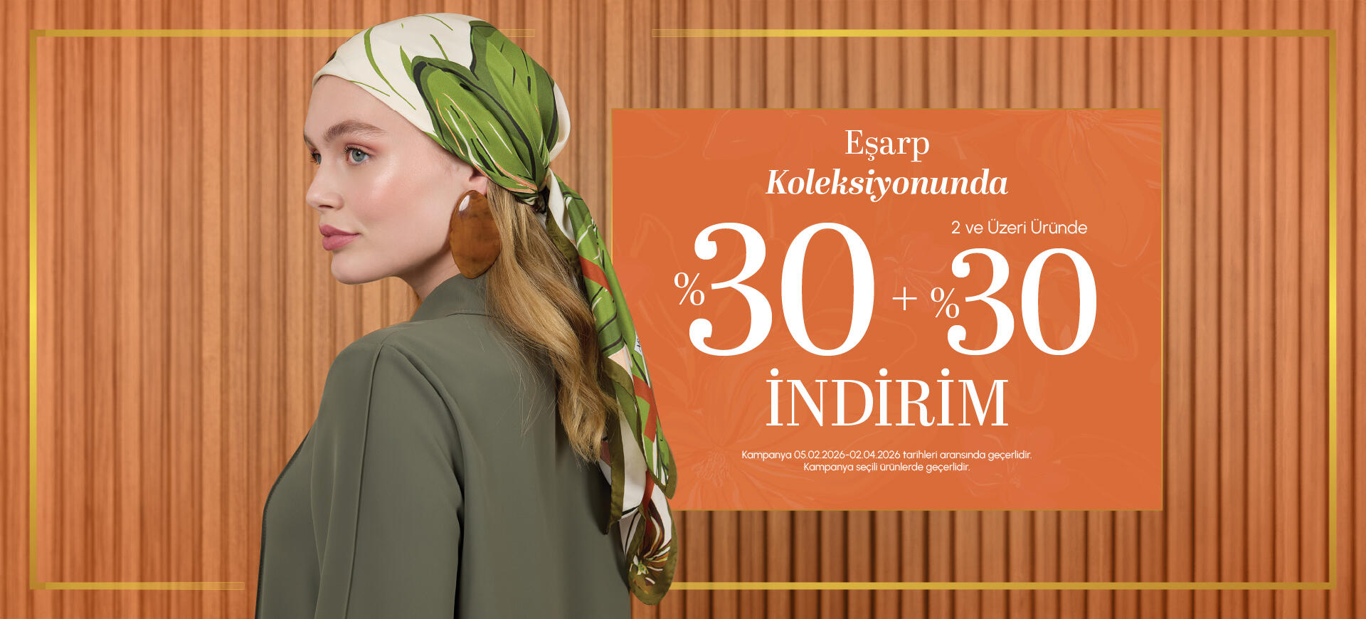 Arancıa Eşarp ve şal % 30 + 2 ve üzeri % 30 