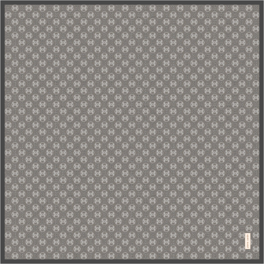 Açık Gri 90X90 İpek Krep Saten Eşarp - 1