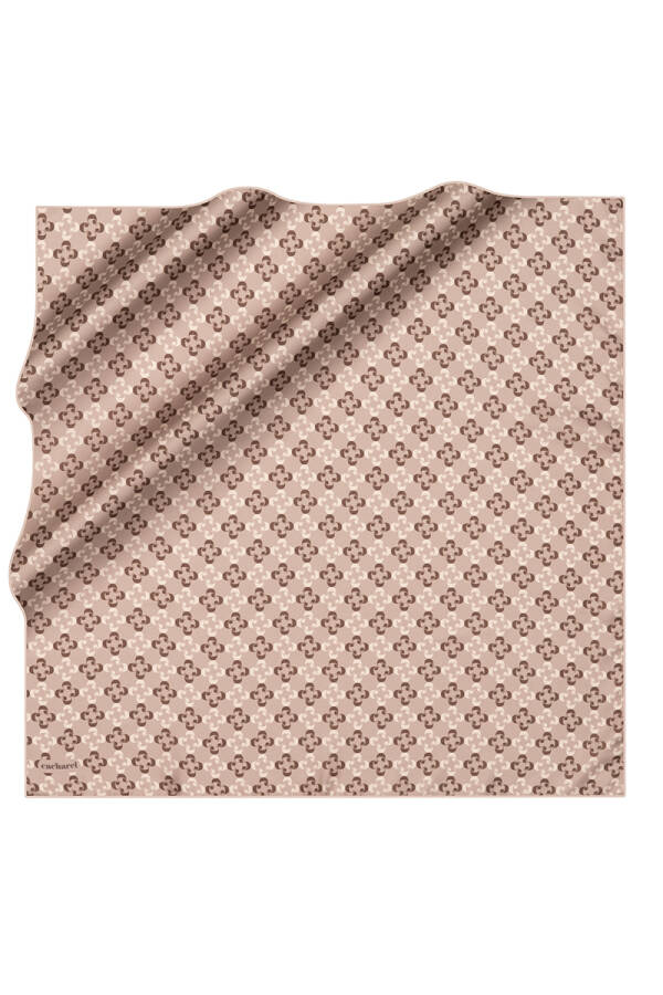 Açık Gri 90X90 İpek Twill Eşarp - 1