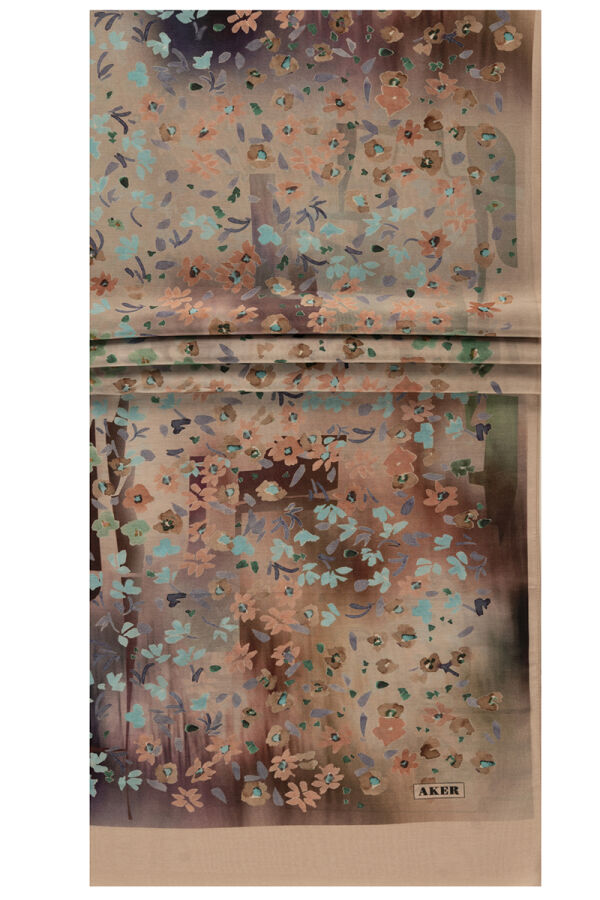 Açık Kahverengi 75X200 İpek Koton Şal - 1