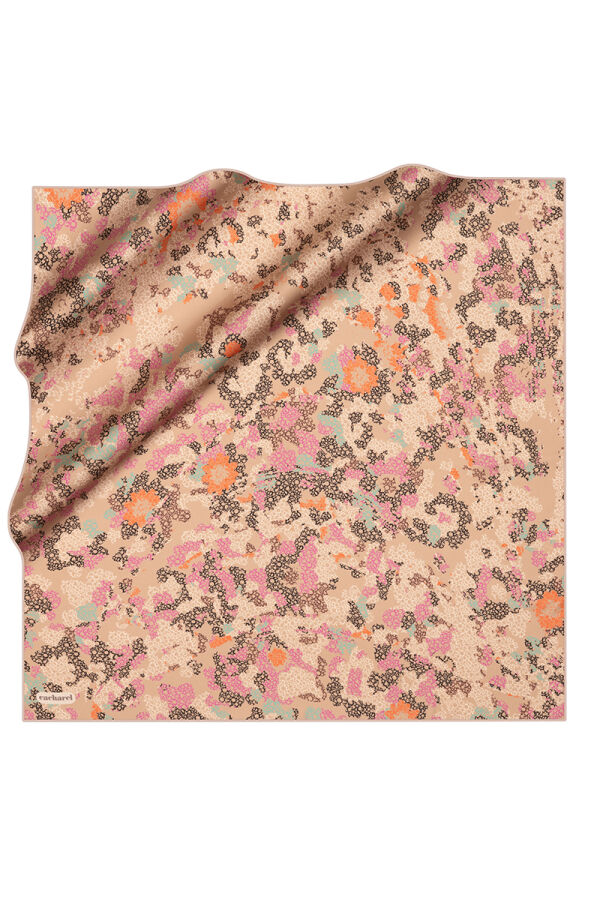 Açık Kahverengi 90X90 İpek Twill Eşarp - Cacharel (1)