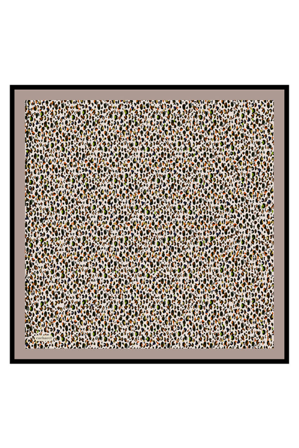Açık Kahverengi 90X90 İpek Twill Eşarp - 1