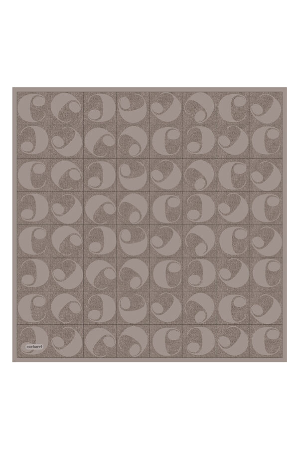 Açık Kahverengi 90X90 İpek Twill Eşarp - Cacharel