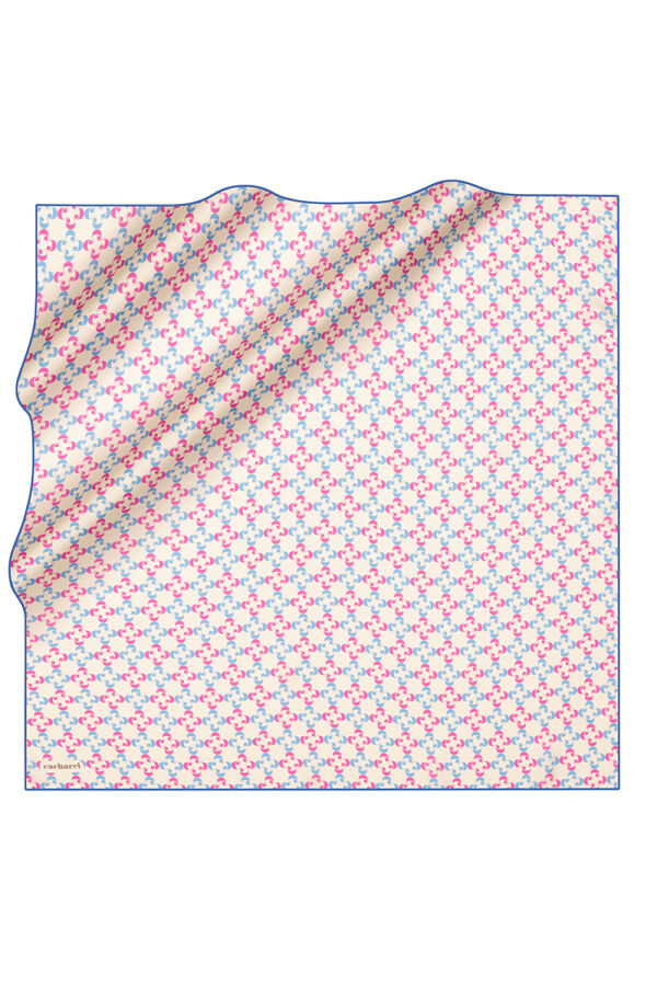 Açık Mavi 90X90 İpek Twill Eşarp - Cacharel