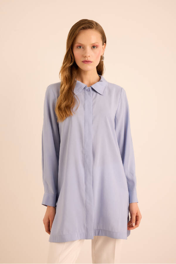 Açık Mavi Basic Tunik - Aker