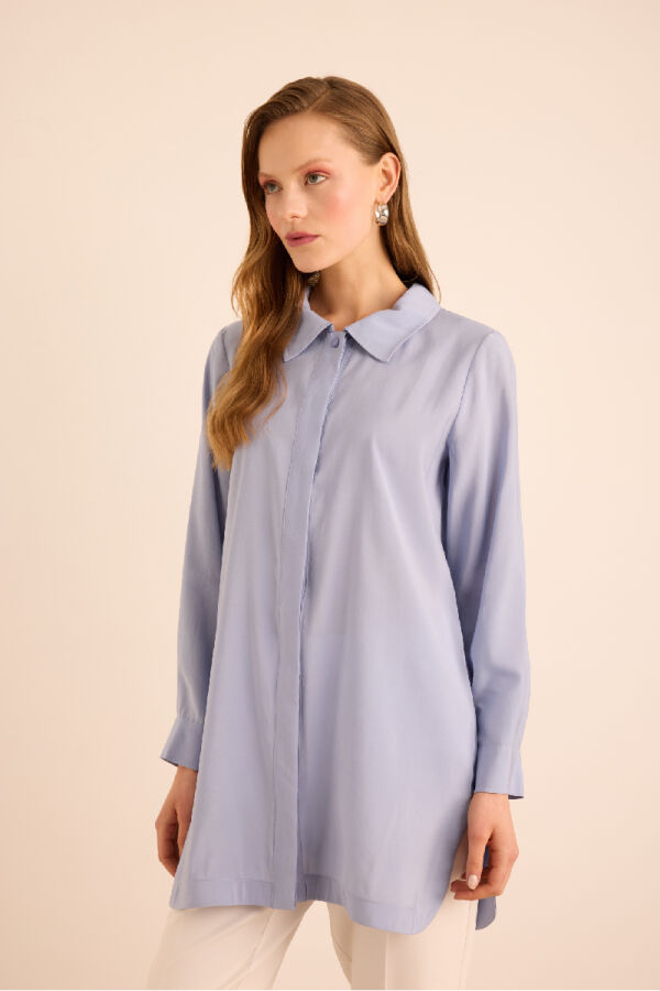 Açık Mavi Basic Tunik - Aker (1)