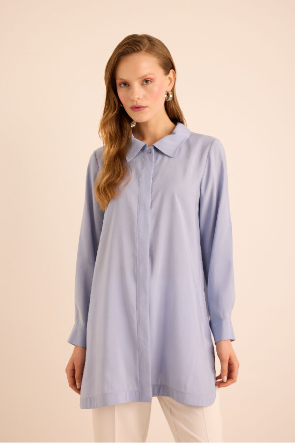 Açık Mavi Basic Tunik - 3