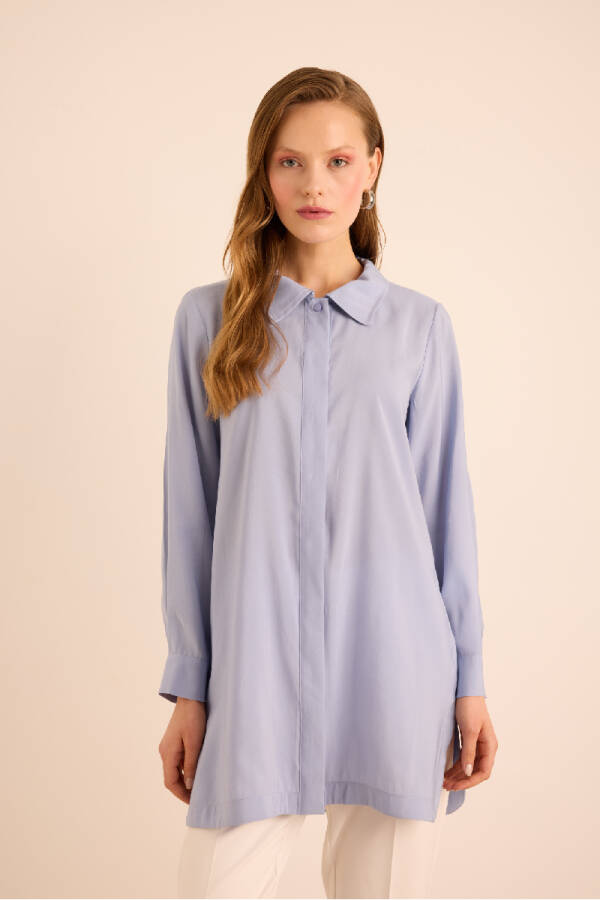 Açık Mavi Basic Tunik - 6