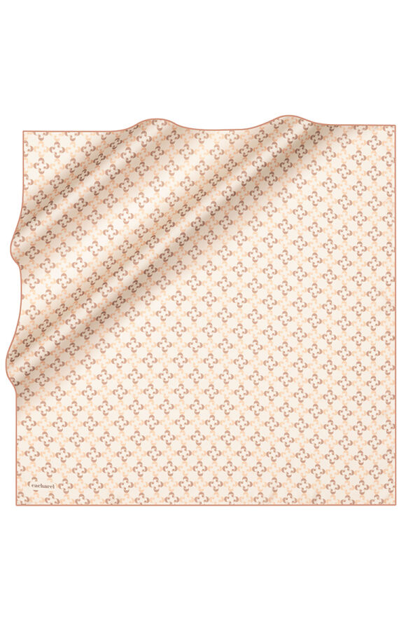 Açık Pembe 90X90 İpek Twill Eşarp - 1