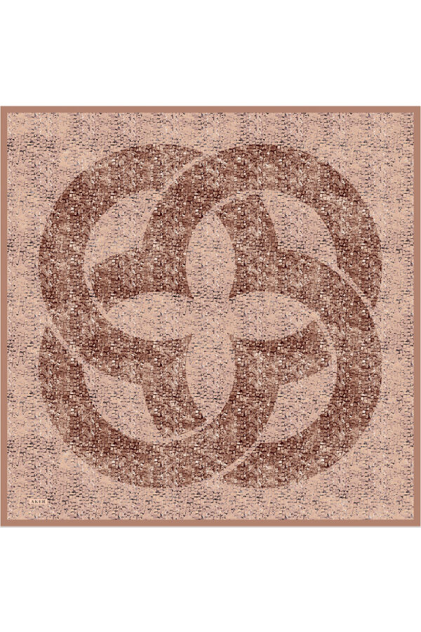 Açık Pembe 90X90 İpek Twill Eşarp - 1