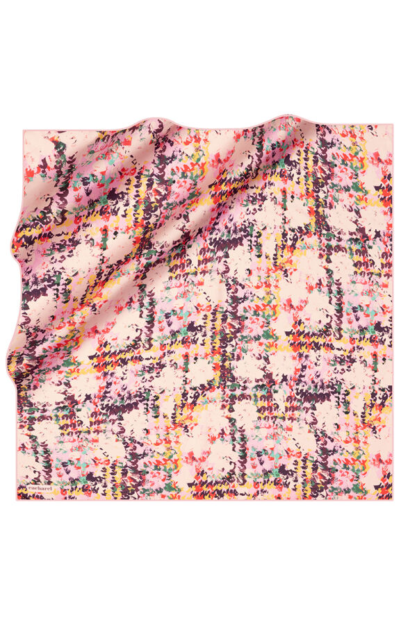 Açık Pembe 90X90 İpek Twill Eşarp - Cacharel