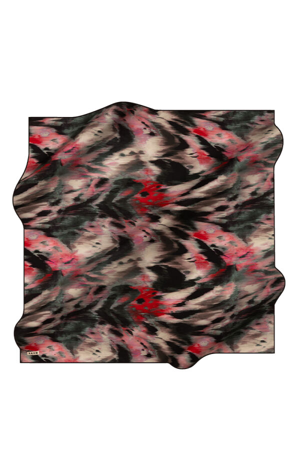 Açık Pembe 90X90 İpek Twill Eşarp - 1