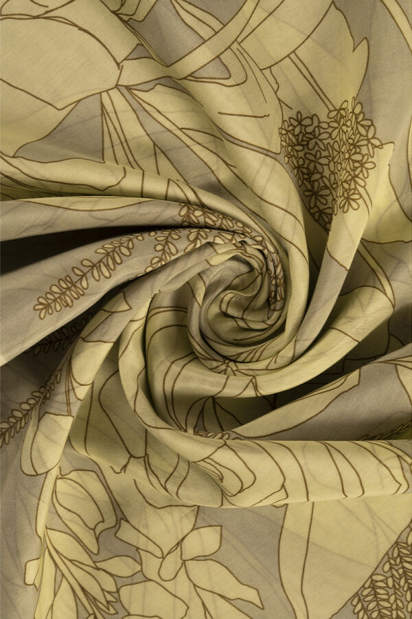 Açık Yeşil 75X200 İpek Koton Şal - 2