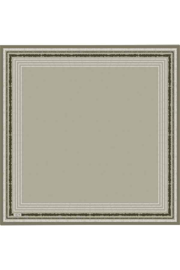 Açık Yeşil 90X90 İpek Krep Saten Eşarp - Aker