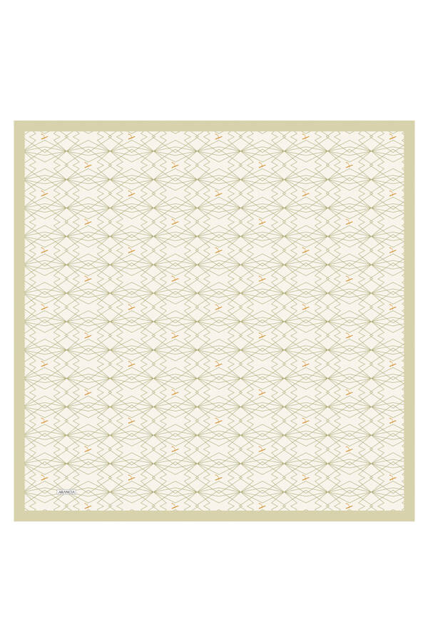 Açık Yeşil 90X90 İpek Twill Eşarp - Arancia