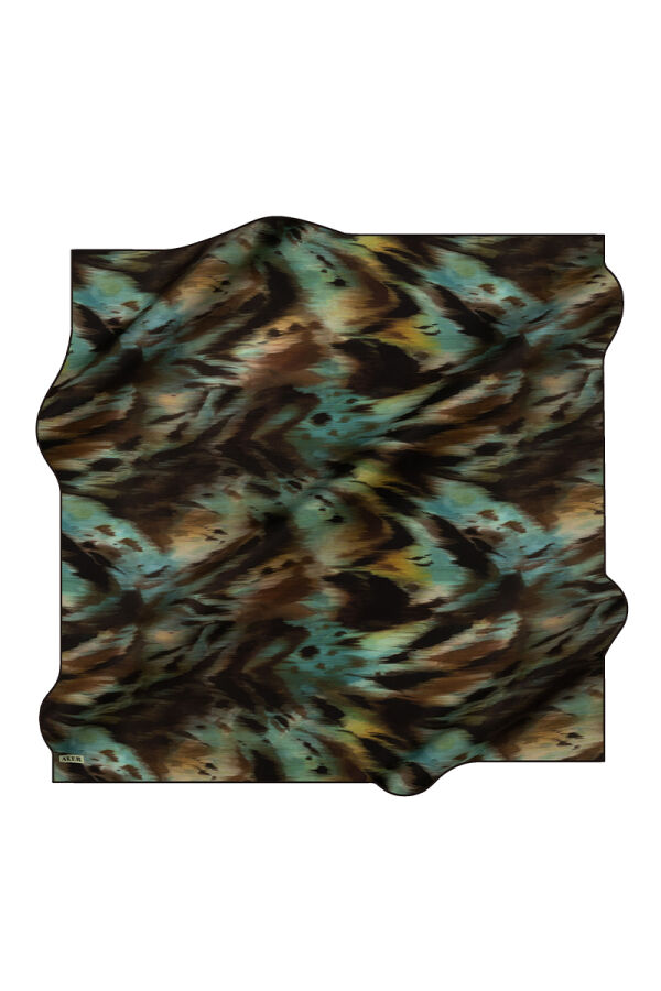Açık Yeşil 90X90 İpek Twill Eşarp - 1
