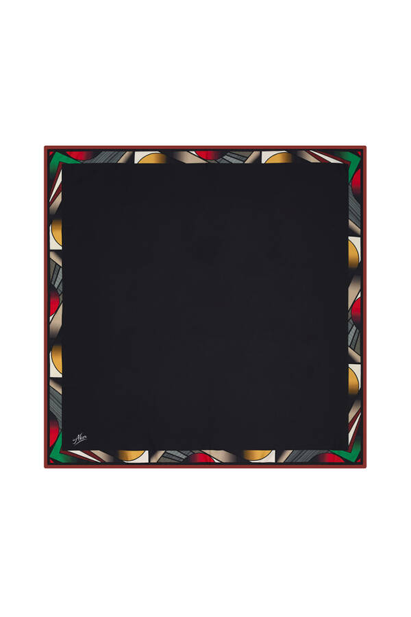 Renkli 90X90 Polyester Twill Eşarp - 1