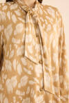 Altın Jakar Desenli Gold Viscon Düğmeli Tunik - 6