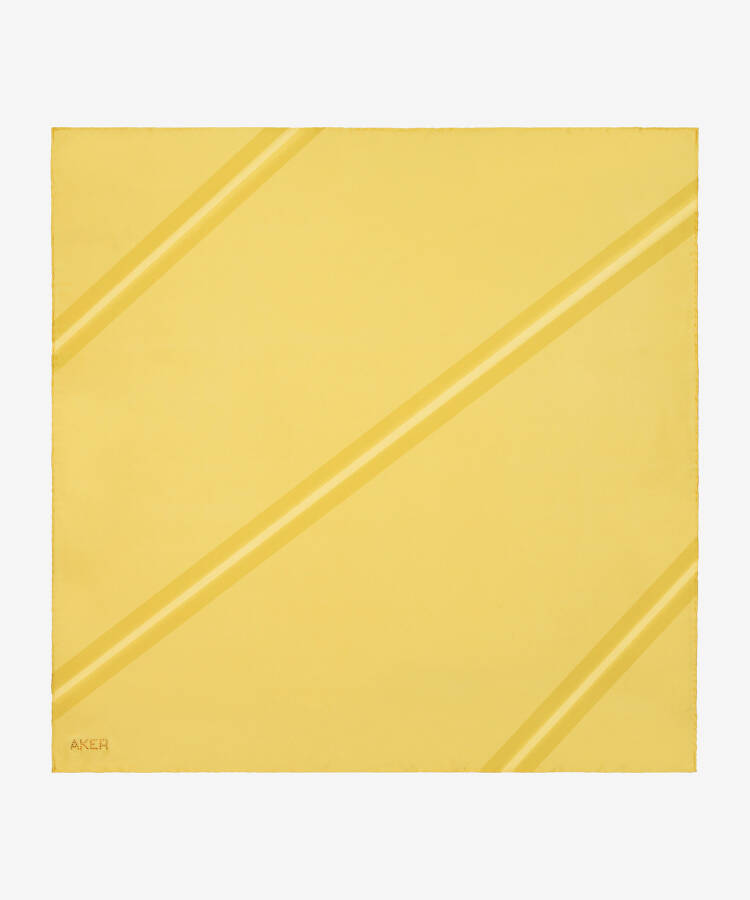 Düz Renk Aker Düz Swarovski Taşlı Ipek Eşarp - 2