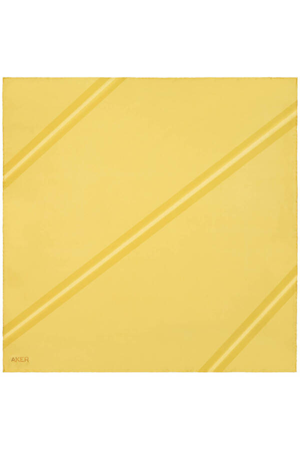 Düz Renk Aker Düz Swarovski Taşlı Ipek Eşarp - 1