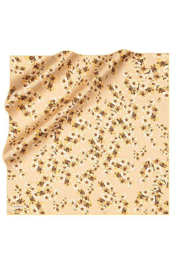 Altın 90X90 İpek Twill Eşarp - Cacharel