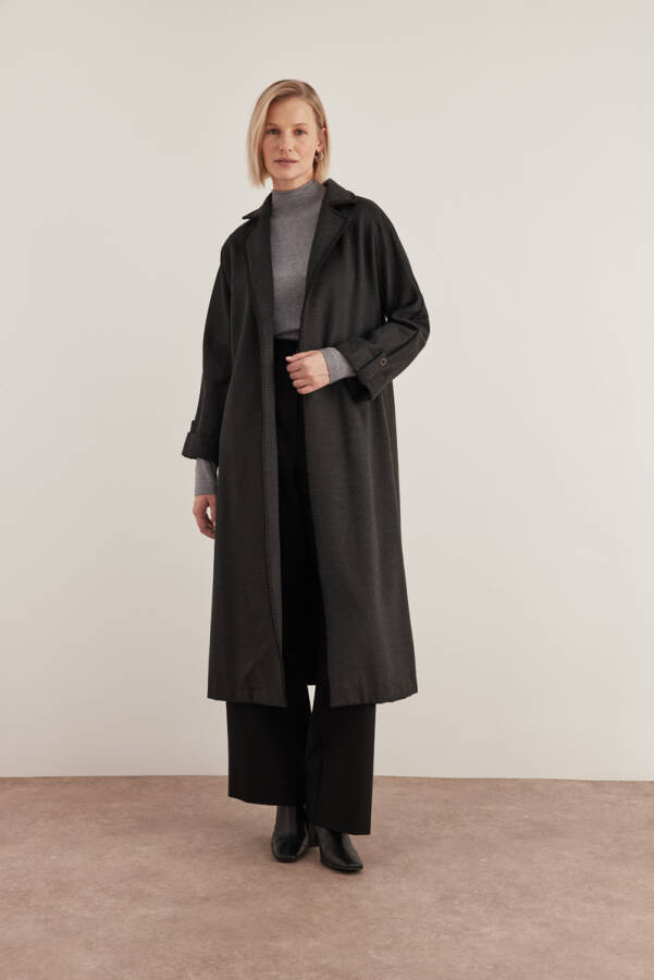 Antrasit 18174111 Dikişli Kap - Aker